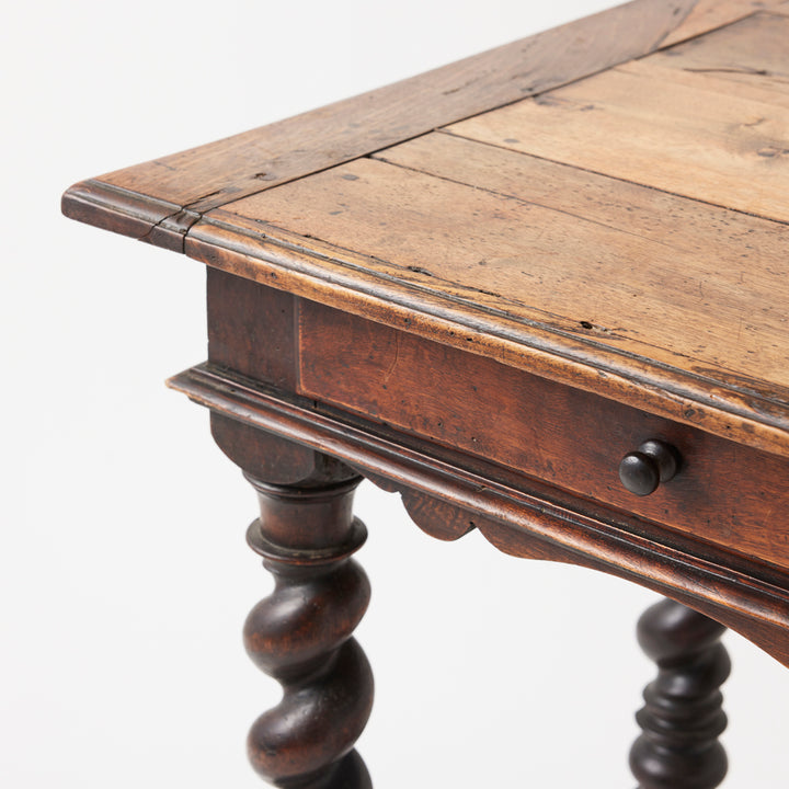 Antique French Barley Twist Table, 18th Century