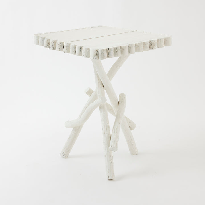 Antique Adirondack Twig Table with Decorative Border