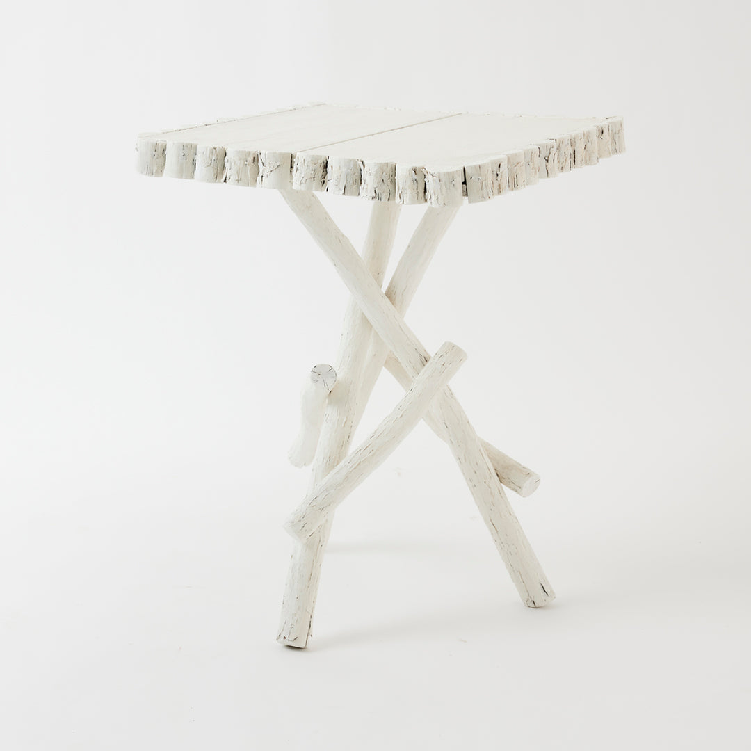 Antique Adirondack Twig Table with Decorative Border