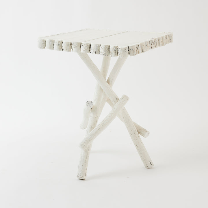 Antique Adirondack Twig Table with Decorative Border