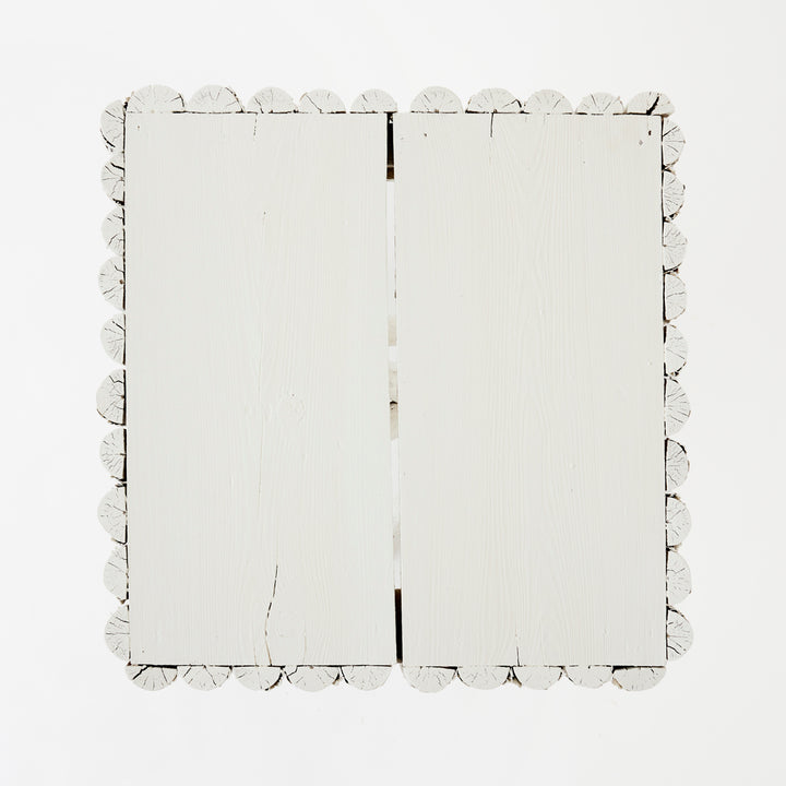 Antique Adirondack Twig Table with Decorative Border