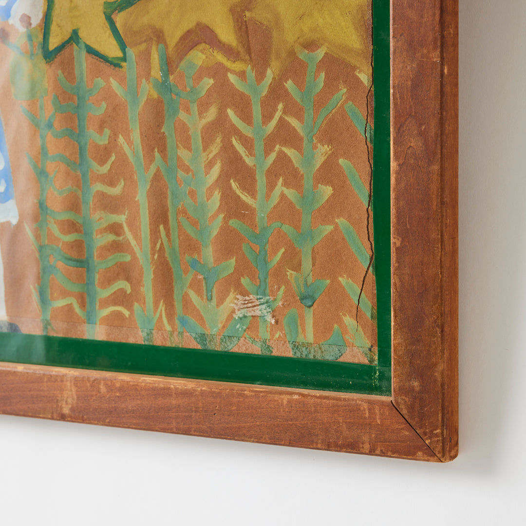 Folk Art Watercolor, circa 1940