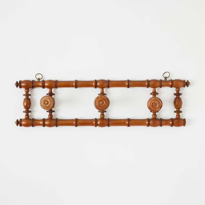 Antique French Faux Bamboo Hat Rack