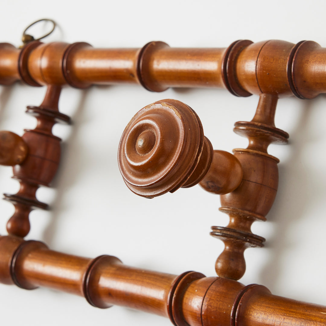 Antique French Faux Bamboo Hat Rack