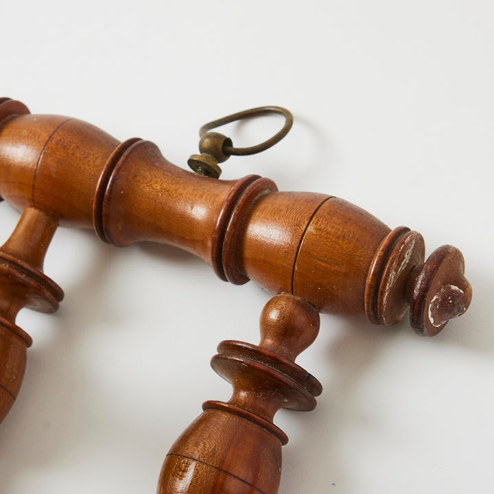 Antique French Faux Bamboo Hat Rack