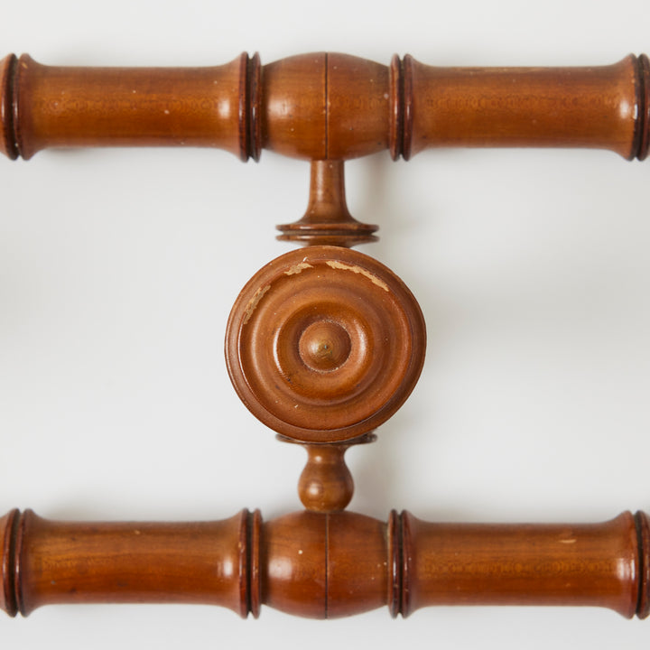 Antique French Faux Bamboo Hat Rack