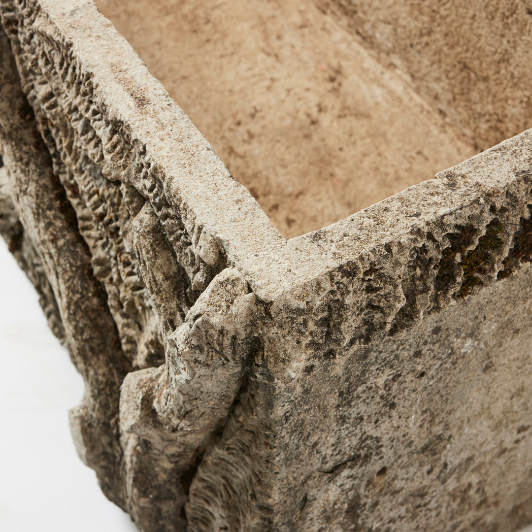 Pair of Large Antique French Faux Bois Planters