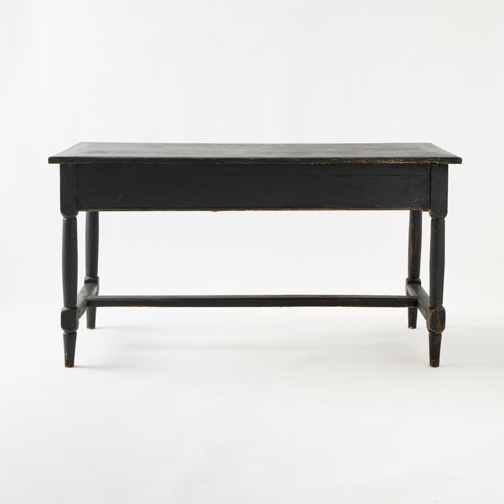 Large Antique Painted  Table with Drawers, France