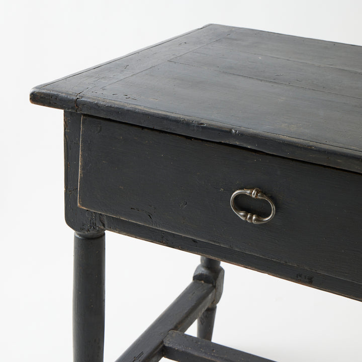 Large Antique Painted  Table with Drawers, France
