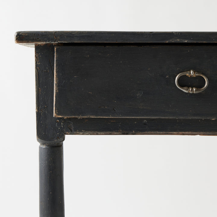 Large Antique Painted  Table with Drawers, France