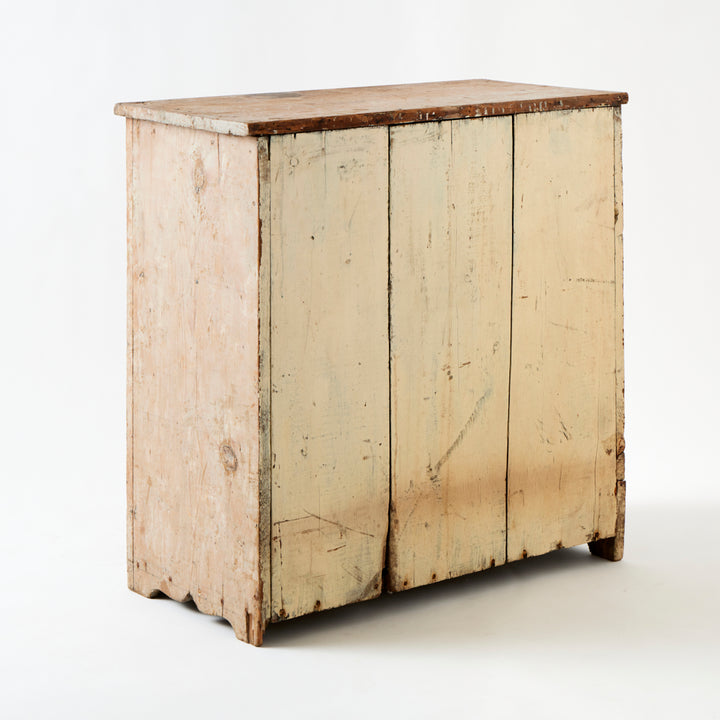 Antique American Cabinet, Painted Interior