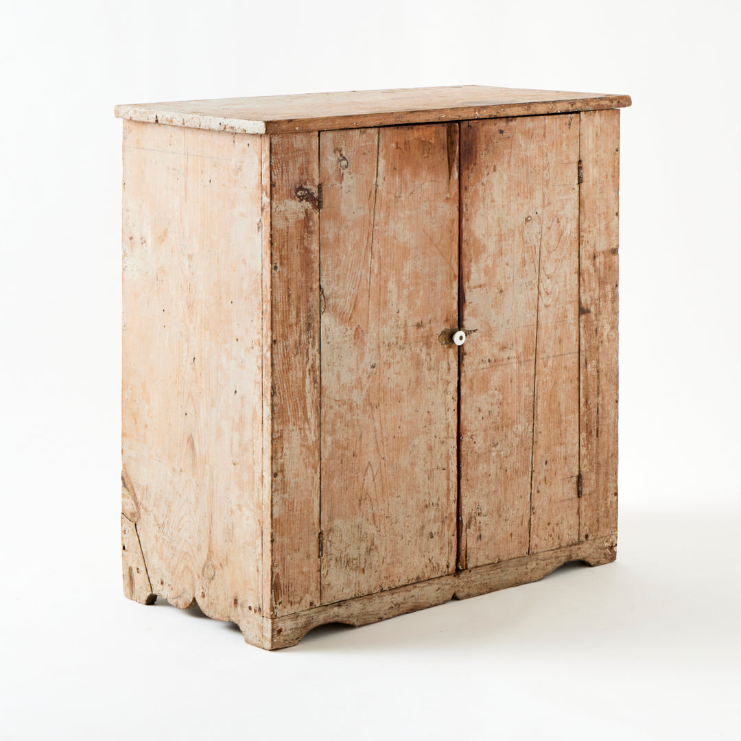 Antique American Cabinet, Painted Interior