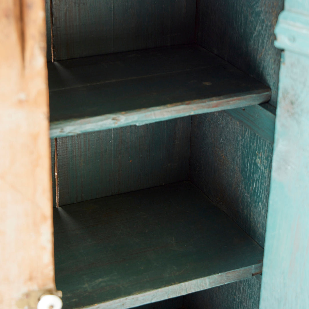 Antique American Cabinet, Painted Interior
