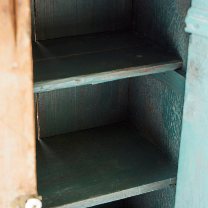 Antique American Cabinet, Painted Interior