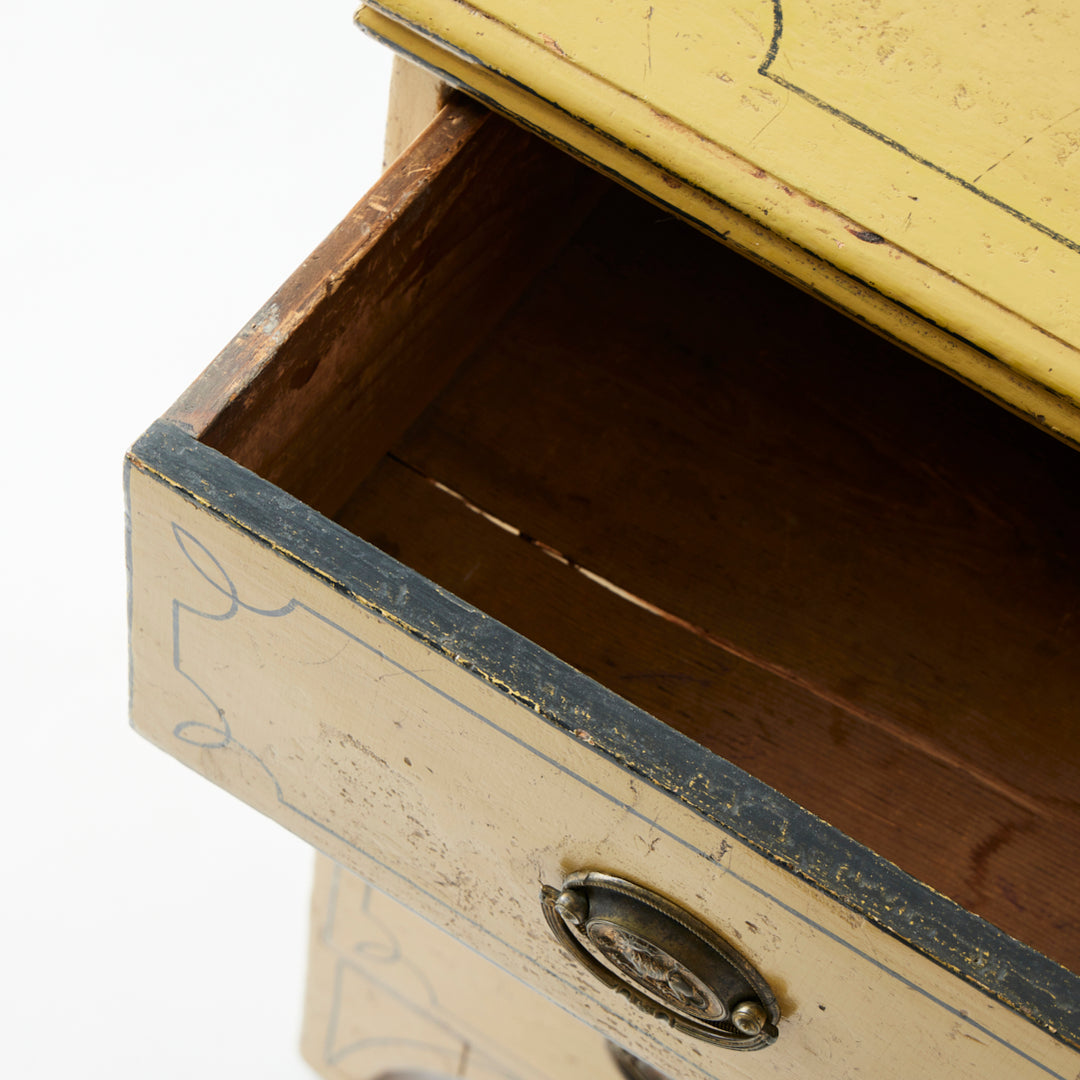 Antique English Chest of Drawers, Original Paint and Hardware