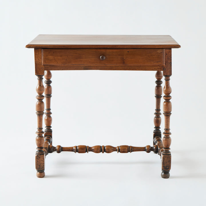 Antique Turned Leg Table, 19th Century