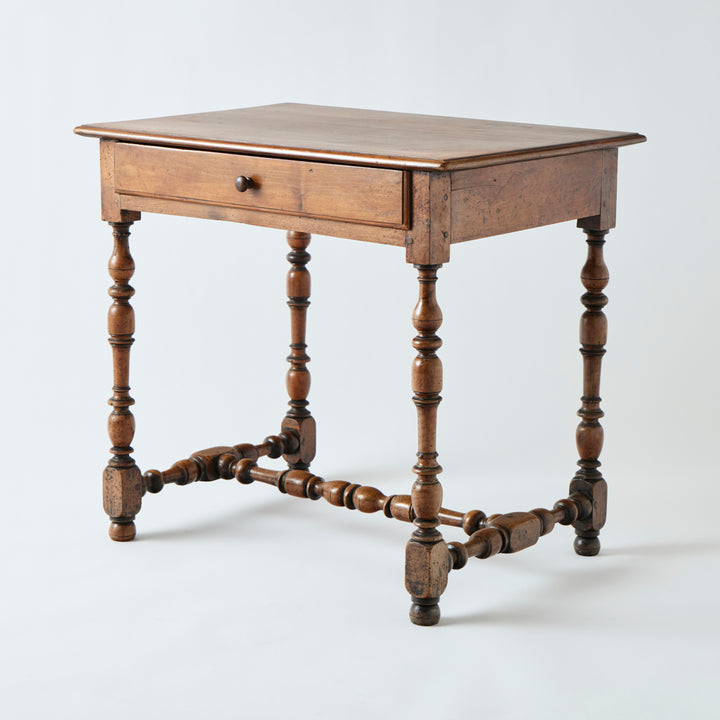 Antique Turned Leg Table, 19th Century