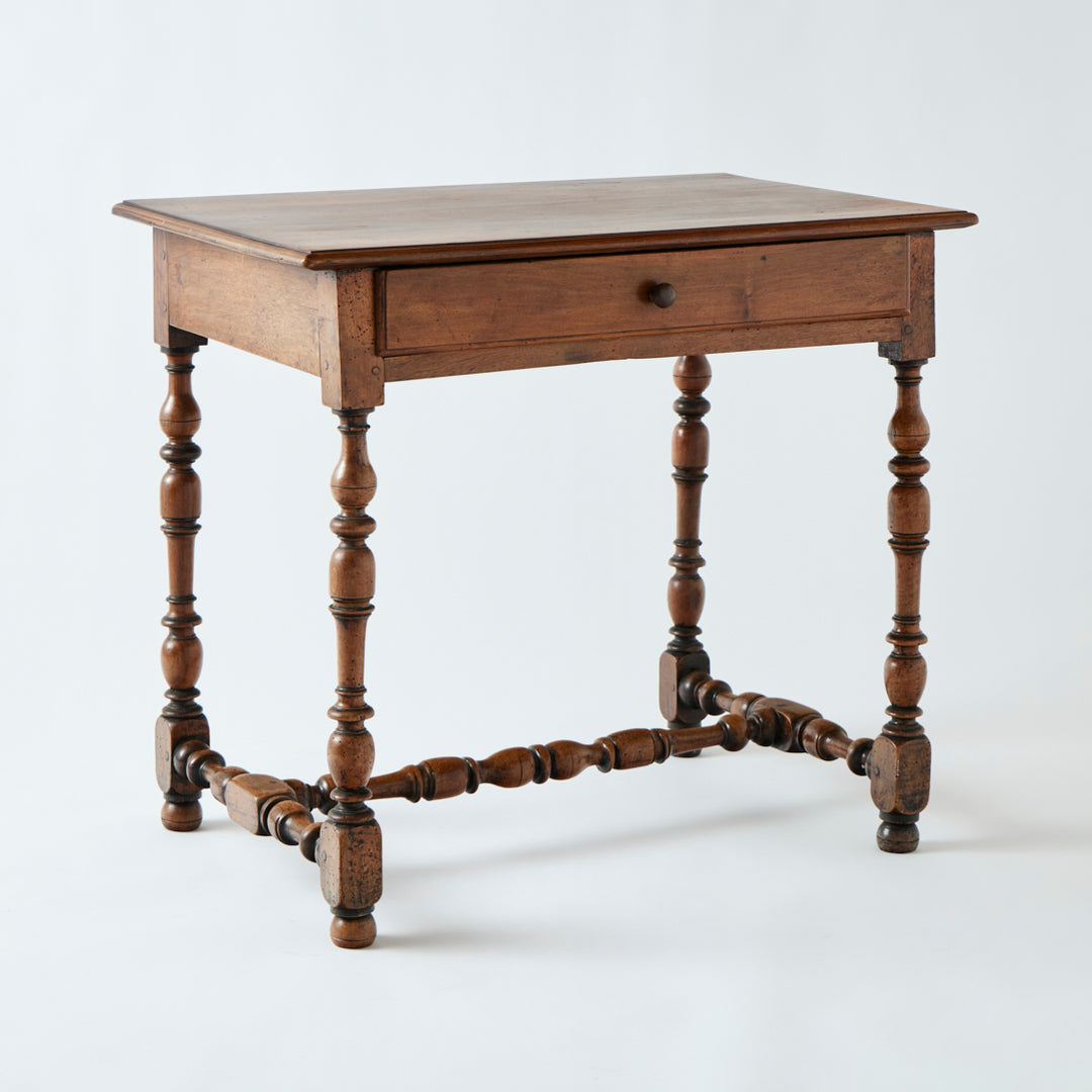 Antique Turned Leg Table, 19th Century