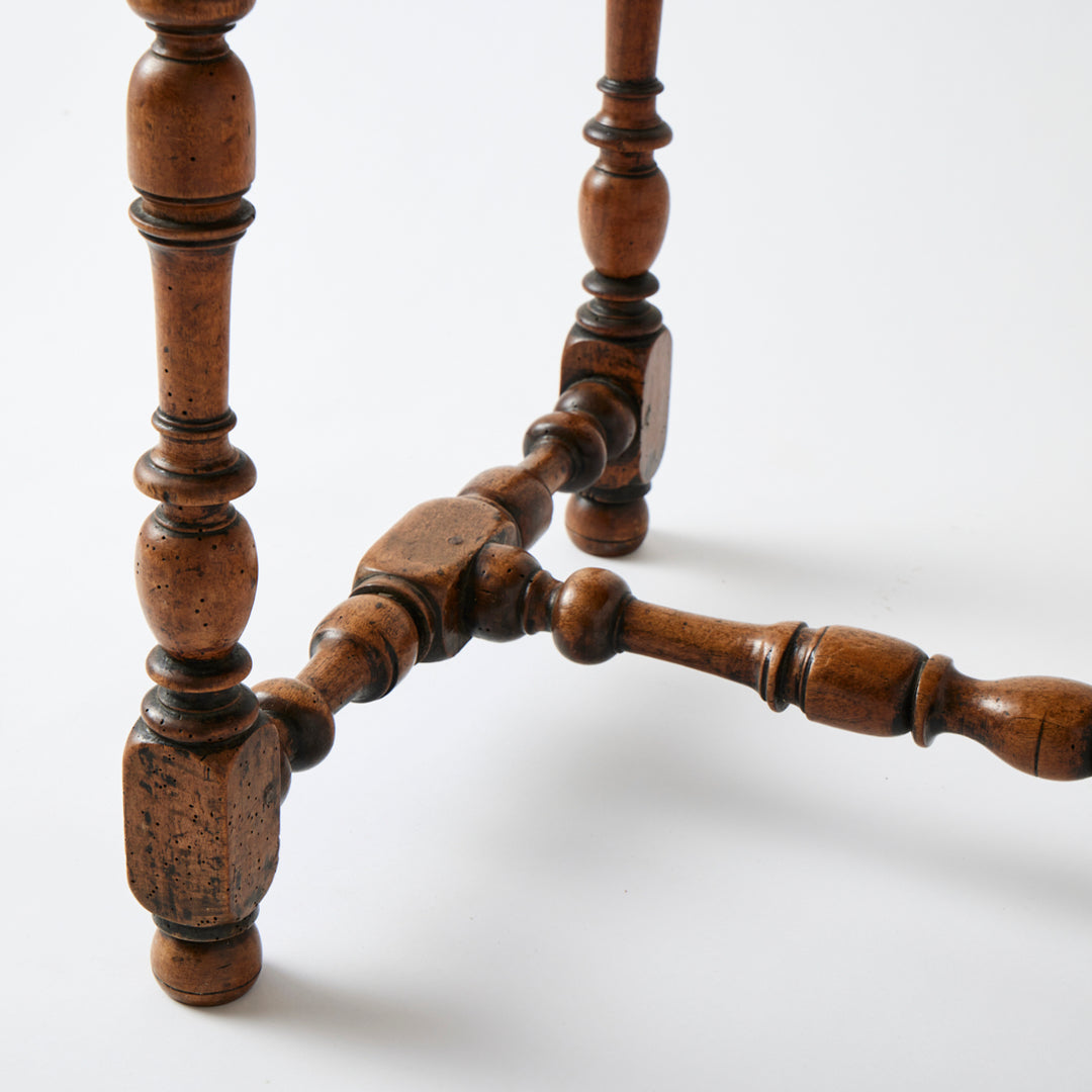 Antique Turned Leg Table, 19th Century