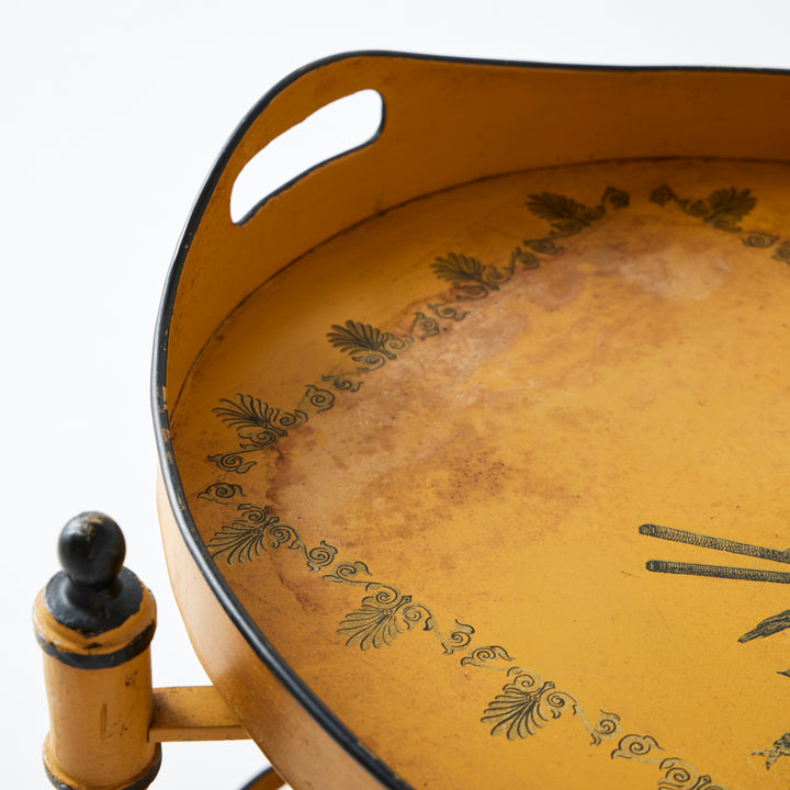 Antique Yellow Tole Double Tray Table