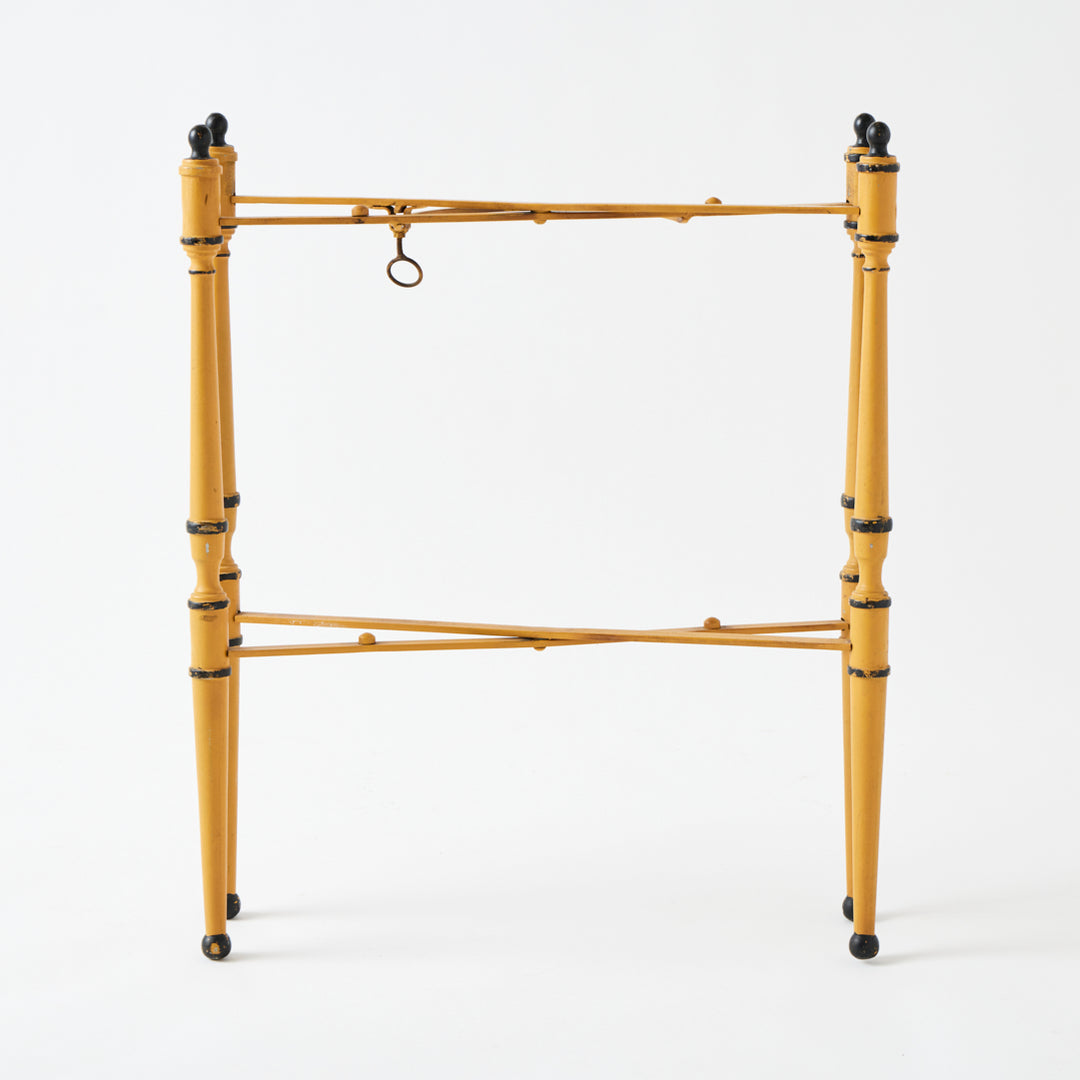 Antique Yellow Tole Double Tray Table