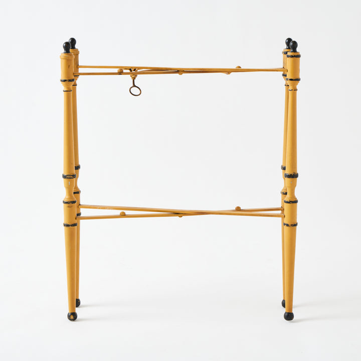Antique Yellow Tole Double Tray Table