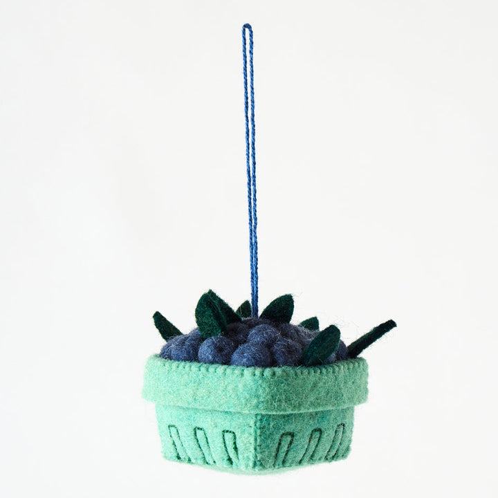Handmade Pint of Blueberries Ornament