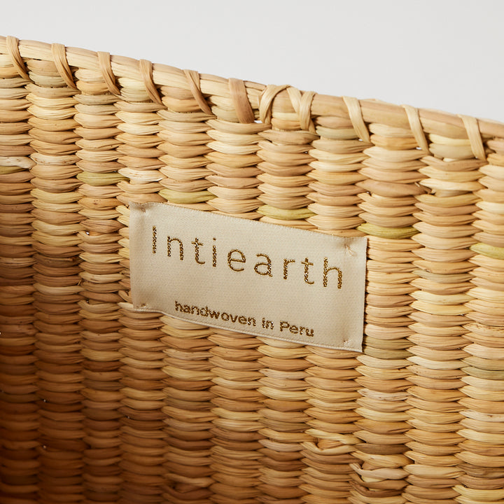 Square Handwoven Lidded Storage Basket