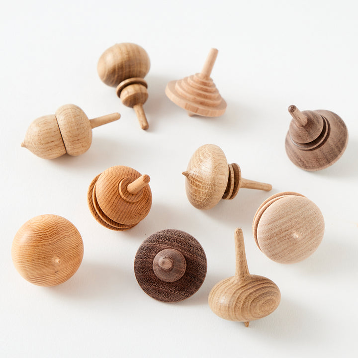 Wooden Spinning Tops