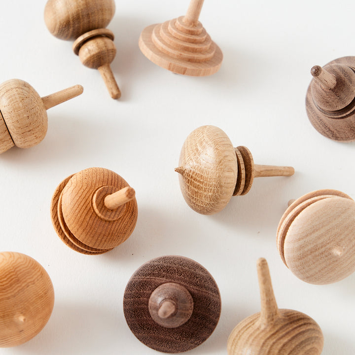 Wooden Spinning Tops