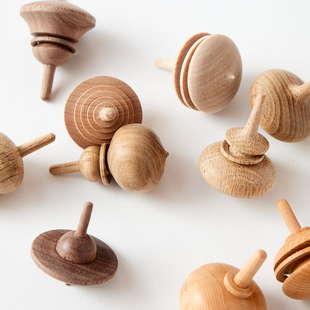 Wooden Spinning Tops
