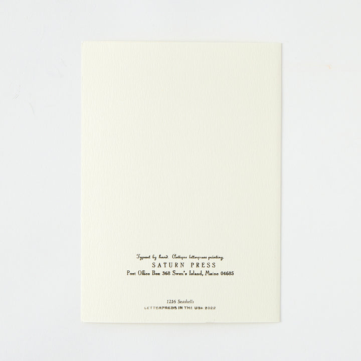 Letterpress "Seashells" Card