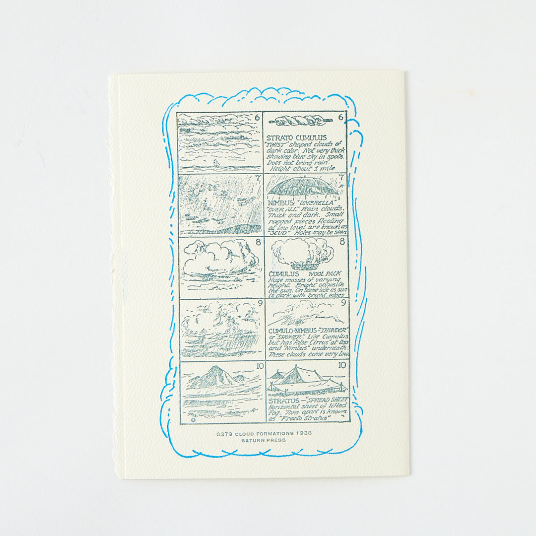 Letterpress "Cloud Formations" Card