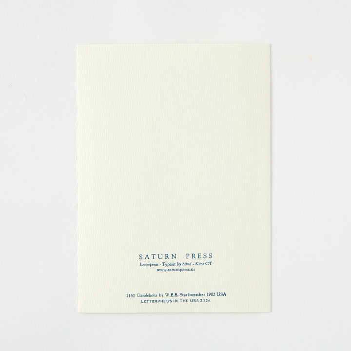 Letterpress "Dandelions" Card