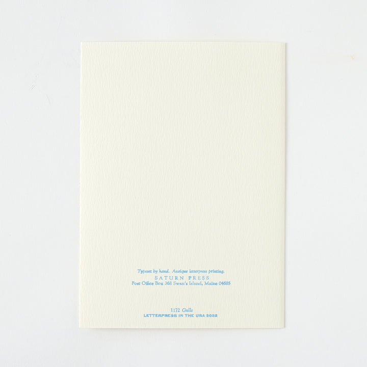 Letterpress "Gulls" Card