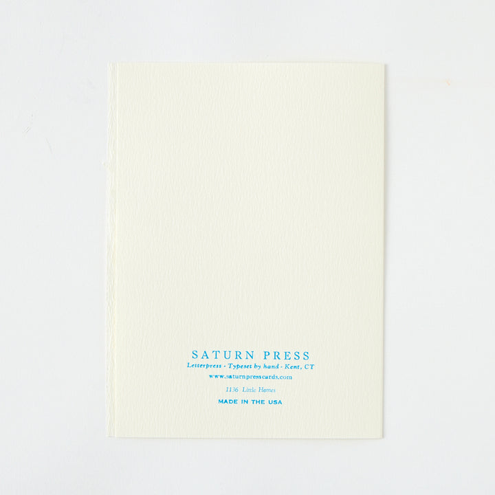 Letterpress "Little Homes" Card