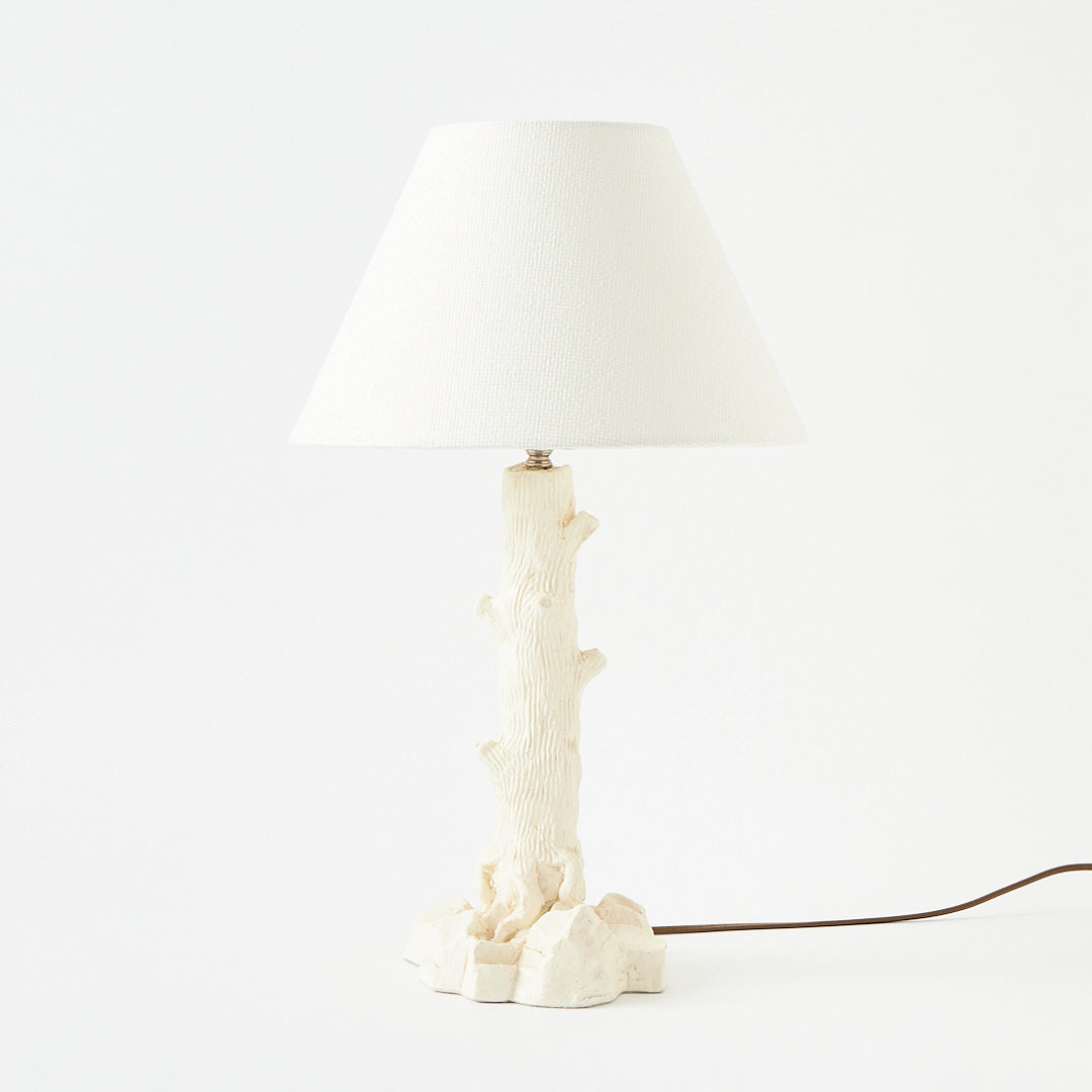 Antique Plaster Faux Bois Lamp