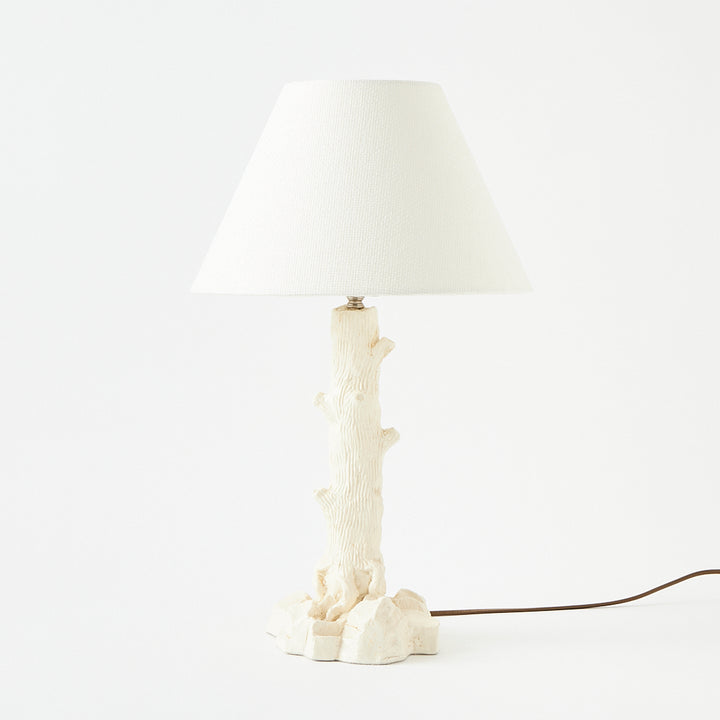 Antique Plaster Faux Bois Lamp