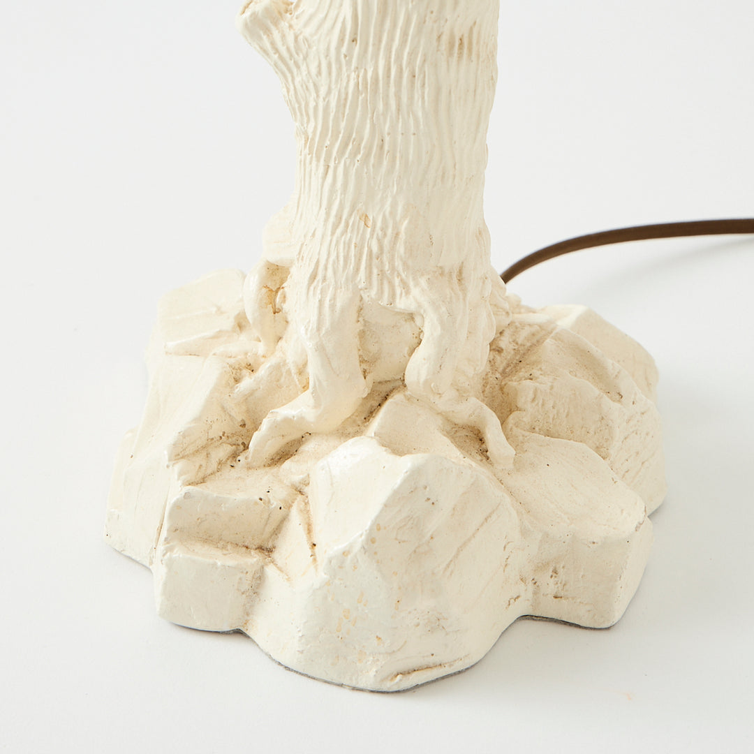 Antique Plaster Faux Bois Lamp