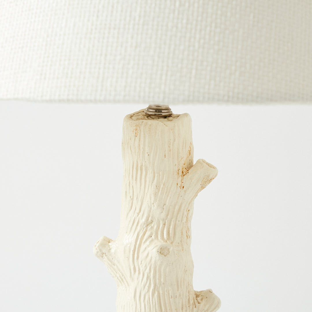 Antique Plaster Faux Bois Lamp