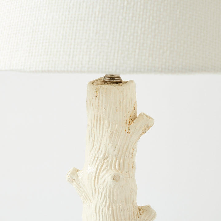 Antique Plaster Faux Bois Lamp