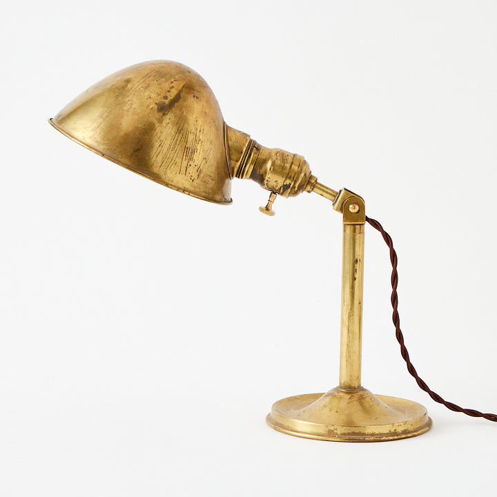 Antique Bradley &amp; Hubbard Adjustable Brass Task Lamp