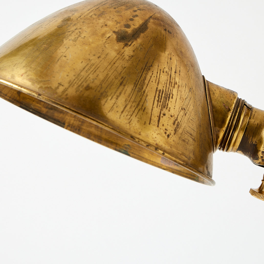 Antique Bradley &amp; Hubbard Adjustable Brass Task Lamp