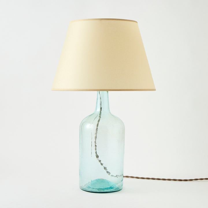 Antique Demijohn Lamp with Parchment Shade