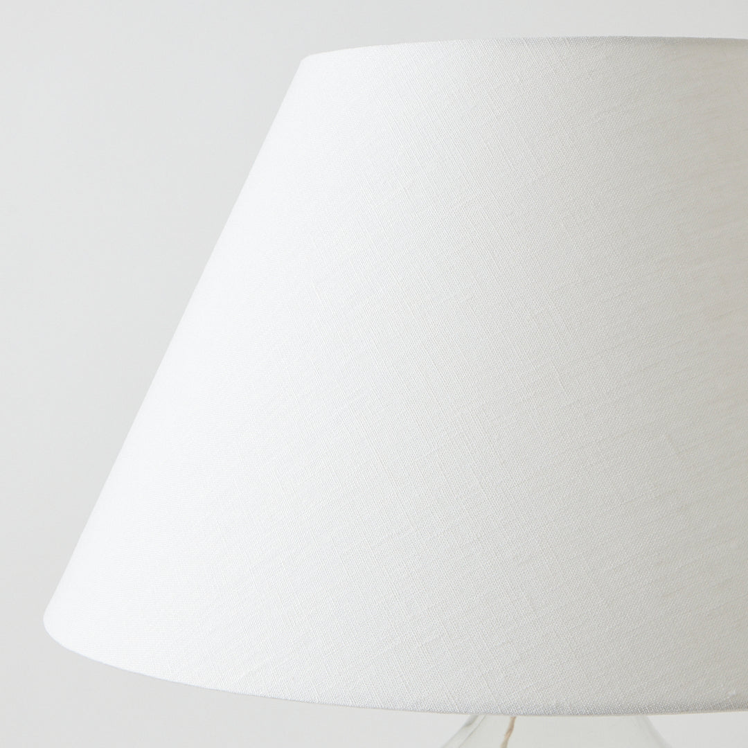 Antique Bottle Lamp with Linen Shade