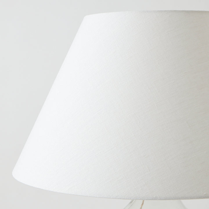 Antique Bottle Lamp with Linen Shade