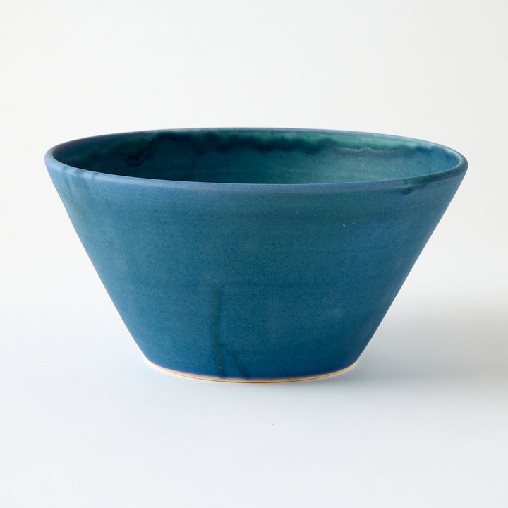 Handmade Salad Bowl in Storm Clouds