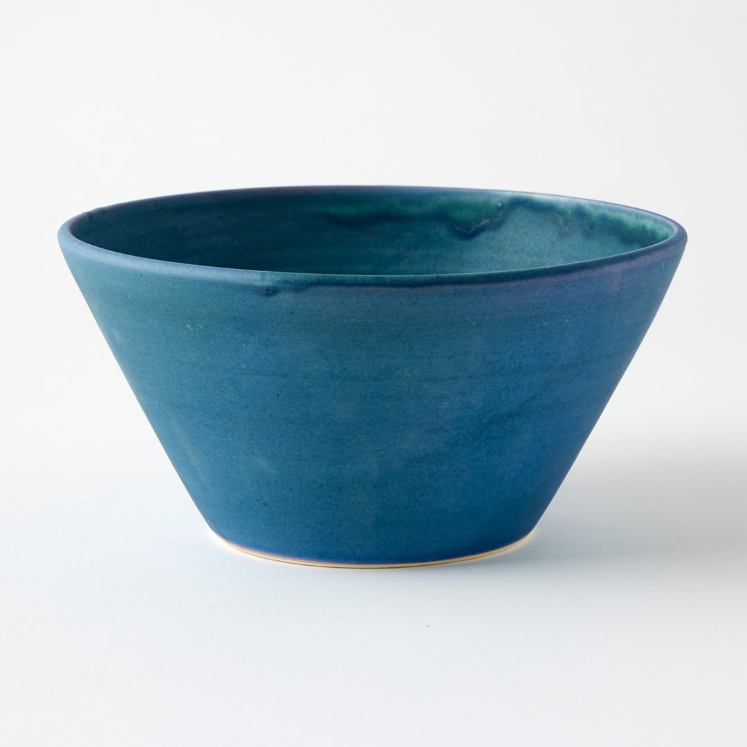 Handmade Salad Bowl in Storm Clouds