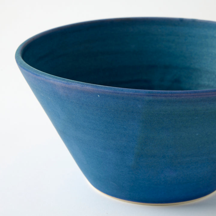 Handmade Salad Bowl in Storm Clouds