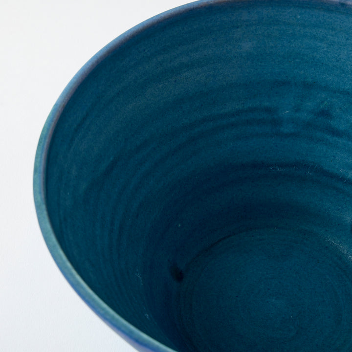 Handmade Salad Bowl in Storm Clouds